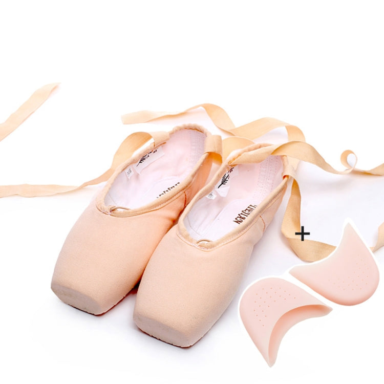 Ballet Lace Pointe Shoes Professional Flat Dance Shoes, 31, 32, 33, 34, 35, 36, 37, 38