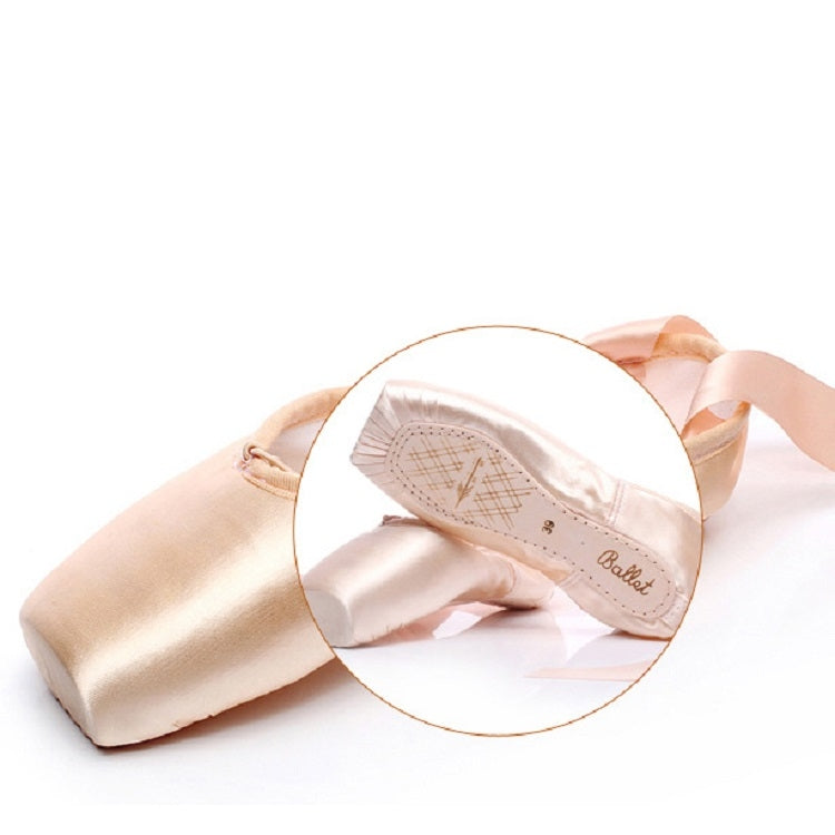 Ballet Lace Pointe Shoes Professional Flat Dance Shoes, 39, 40, 41, 42, 43, 44