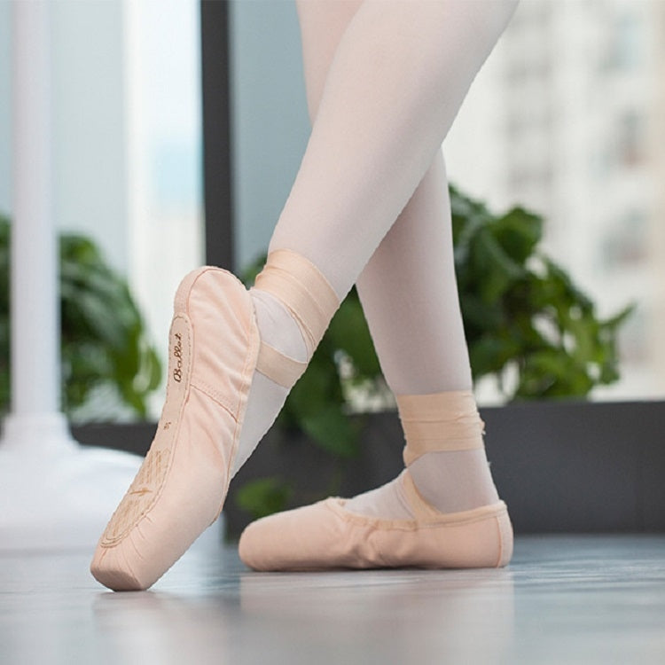 Ballet Lace Pointe Shoes Professional Flat Dance Shoes, 39, 40, 41, 42, 43, 44