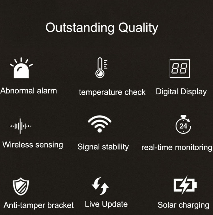 M9 Motorcycle Tire Pressure Monitor Solar Wireless External High-Precision Monitoring Waterproof Detector，Random Style Delivery, M9