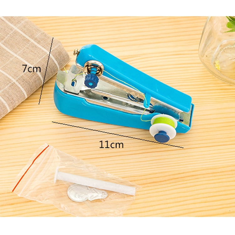 Portable Mini Small Handheld Sewing Machine Household Multifunctional Pocket Manual Micro Tailoring Machine, Random Color Delivery