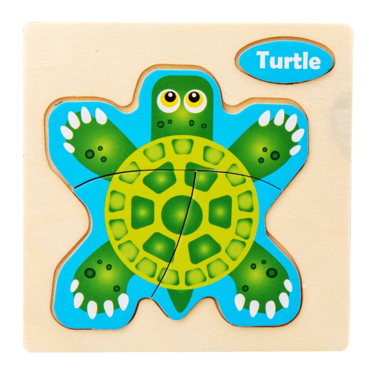 10 PCS Children Educational Animal Three-Dimensional Wooden Puzzle Toy, Panda, Tortoise, Police Car, Train, Fire Truck, Big Truck, Steamship, Owl, Cows, Rocket, Hot Air Balloon, Lion, Tiger, Elephant, Sea Lion, Crab, Aircraft, Pony, Goldfish, Bear