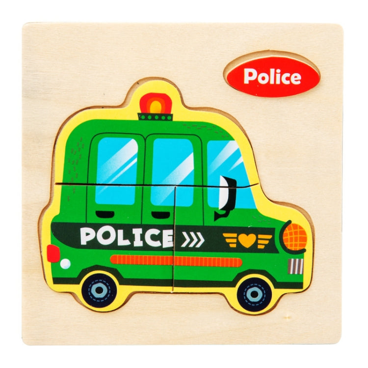 10 PCS Children Educational Animal Three-Dimensional Wooden Puzzle Toy, Panda, Tortoise, Police Car, Train, Fire Truck, Big Truck, Steamship, Owl, Cows, Rocket, Hot Air Balloon, Lion, Tiger, Elephant, Sea Lion, Crab, Aircraft, Pony, Goldfish, Bear
