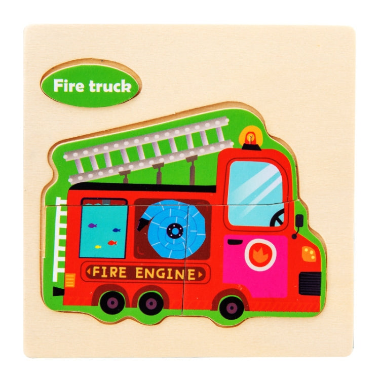 10 PCS Children Educational Animal Three-Dimensional Wooden Puzzle Toy, Panda, Tortoise, Police Car, Train, Fire Truck, Big Truck, Steamship, Owl, Cows, Rocket, Hot Air Balloon, Lion, Tiger, Elephant, Sea Lion, Crab, Aircraft, Pony, Goldfish, Bear