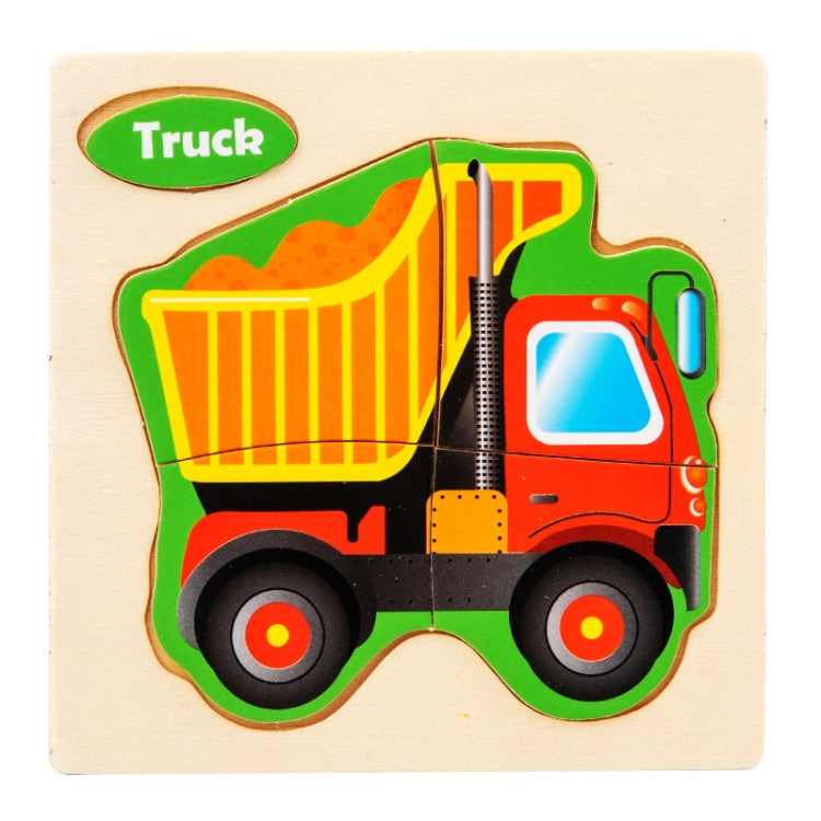 10 PCS Children Educational Animal Three-Dimensional Wooden Puzzle Toy, Panda, Tortoise, Police Car, Train, Fire Truck, Big Truck, Steamship, Owl, Cows, Rocket, Hot Air Balloon, Lion, Tiger, Elephant, Sea Lion, Crab, Aircraft, Pony, Goldfish, Bear