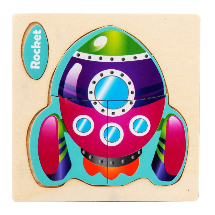 10 PCS Children Educational Animal Three-Dimensional Wooden Puzzle Toy, Panda, Tortoise, Police Car, Train, Fire Truck, Big Truck, Steamship, Owl, Cows, Rocket, Hot Air Balloon, Lion, Tiger, Elephant, Sea Lion, Crab, Aircraft, Pony, Goldfish, Bear