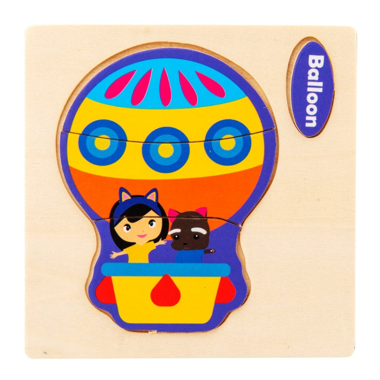 10 PCS Children Educational Animal Three-Dimensional Wooden Puzzle Toy, Panda, Tortoise, Police Car, Train, Fire Truck, Big Truck, Steamship, Owl, Cows, Rocket, Hot Air Balloon, Lion, Tiger, Elephant, Sea Lion, Crab, Aircraft, Pony, Goldfish, Bear