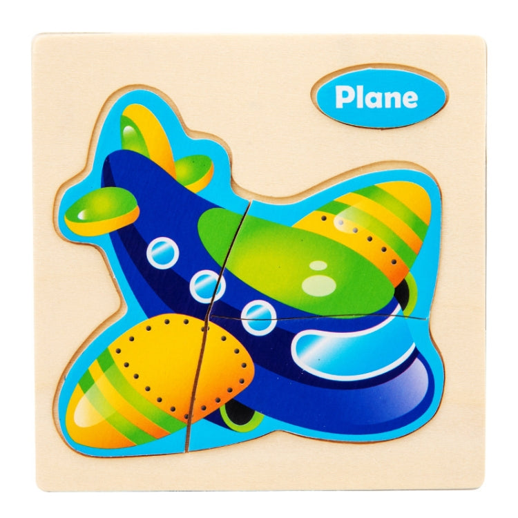 10 PCS Children Educational Animal Three-Dimensional Wooden Puzzle Toy, Panda, Tortoise, Police Car, Train, Fire Truck, Big Truck, Steamship, Owl, Cows, Rocket, Hot Air Balloon, Lion, Tiger, Elephant, Sea Lion, Crab, Aircraft, Pony, Goldfish, Bear