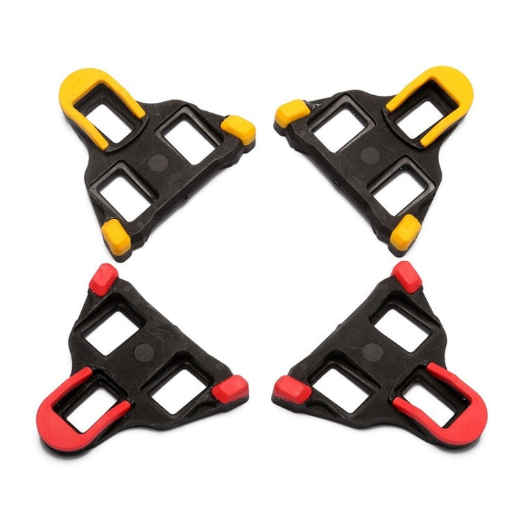 1 Pair Bicycle Splint Set 6 Degrees Road Lock Plate Special For Road Bike Shoes, DH0501 Yellow, DH0501 Red, DH0501 Pad