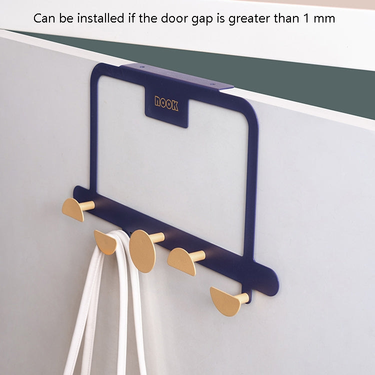 Iron Door Rear Hook Rack Hanger Hook Creative Bathroom Kitchen Hook, Blue, Green, Black, Pink