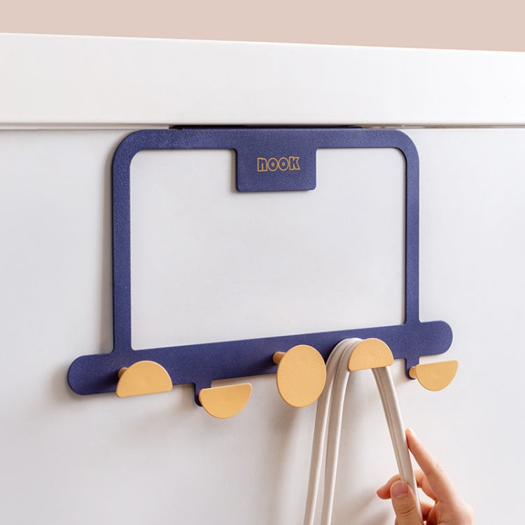 Iron Door Rear Hook Rack Hanger Hook Creative Bathroom Kitchen Hook, Blue, Green, Black, Pink