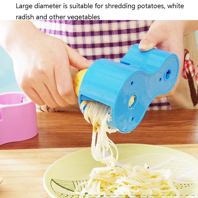 2 PCS Multifunctional Spiral Double-Headed Grater With Sharpener Kitchen Gadgets, Pink, Blue, Black