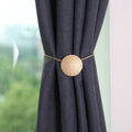 E003 Metal Curtain Magnetic Buckle Strap Curtain Clip Bedroom Living Room Free Perforated Curtain Buckle, Gold, Silver, Blu Ancient, Red Ancient
