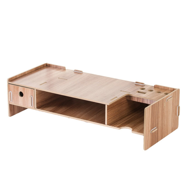 LCD Display Booster Wooden Keyboard Rack Desktop Storage Rack Shelf, Keyboard Rack
