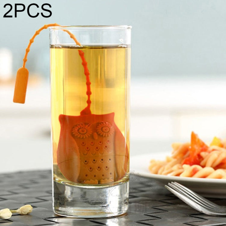 2PCS Creative Cute Owl Tea Strainer Tea Bags  Food Grade Silicone Tea Infuser Filter