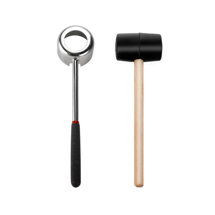 304 Stainless Steel Coconut Opener Tool Coconut Shell Shaving Tool Set, 2 in 1 Coconut Opener
