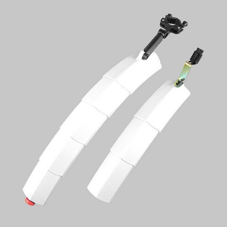 Bicycle Telescopic Folding Mudguard  27.5 Inch Extended Water Retaining LED Taillight