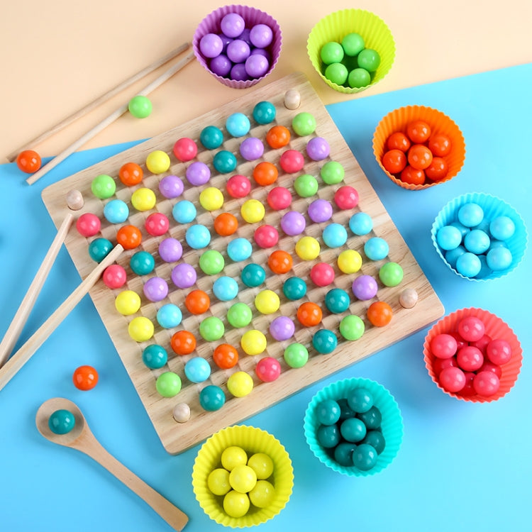 Colored Bead Flying Chess Wooden Children Board Game Educational Toy, Flying Chess