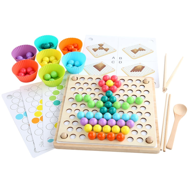 Colored Bead Flying Chess Wooden Children Board Game Educational Toy, Flying Chess
