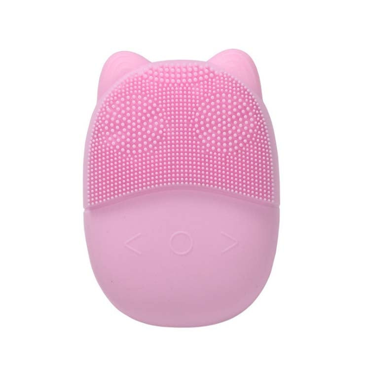 F35 Household Waterproof Electric Silicone Facial Cleanser Ultrasonic Massage Vibrating Facial Cleanser, Pink, Blue
