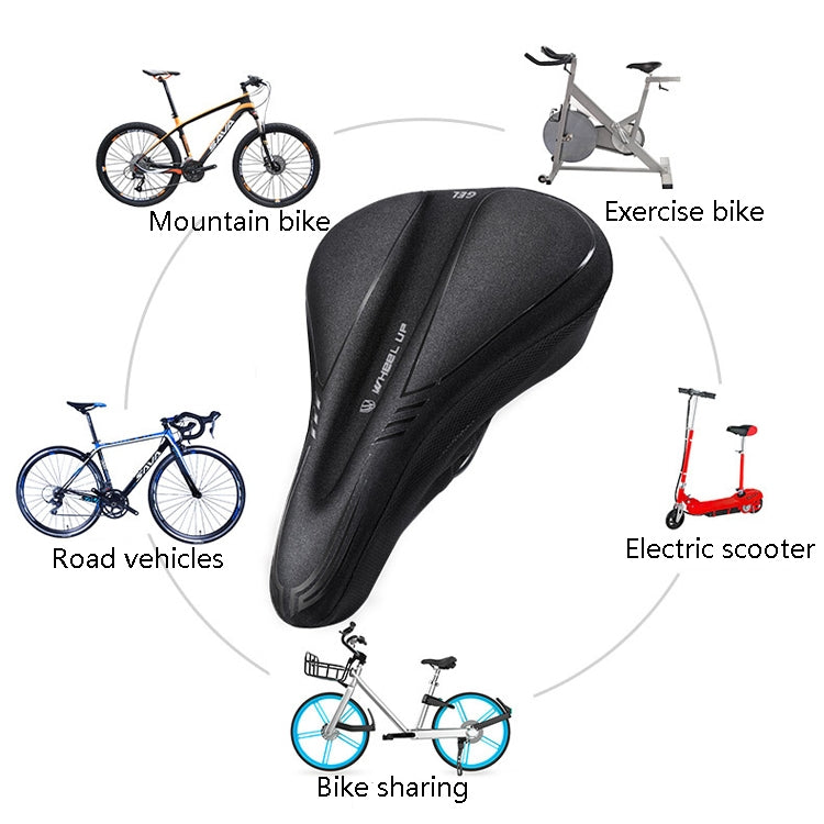 Wheel Up Bicycle Silicone Cushion Cover Mountain Bike Thickening GEL Saddle Cover Riding Equipment, LF32005G-L, LF32005G-S
