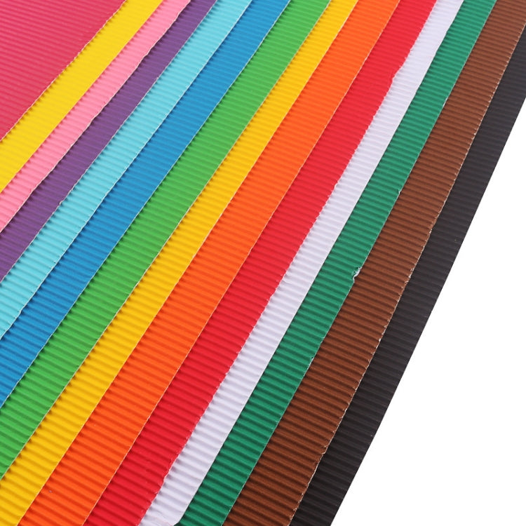 10 Sheets Corrugated Paper Thickened Wrapping Paper Handmade DIY Wrapping Paper Material, Grass Green, White, Red, Pink, Black, Golden, Orange, Brown, Rose Red, Dark Green, Lemon Yellow, Light Blue, Dark Blue, Deep Purple