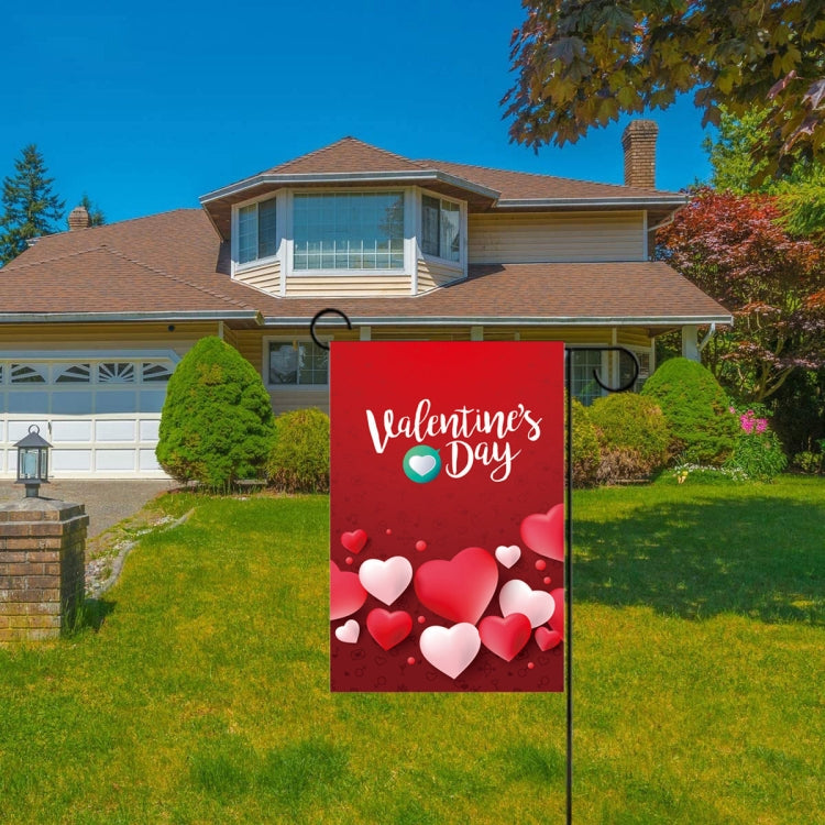 2 PCS Valentine Day Garden Flag Festive Atmosphere Garden Banner, QR001, QR002, QR003, QR004, QR005, QR006, QR007, QR008, QR009, QR011, QR012, QR013, QR014, QR015, QR016, QR017, QR018, QR019, QR020, QR021, QR022, QR023, QR024, QR025, QR026, QR027, QR02...