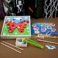 Wooden Children Early Education Toys Baby Clip Beads Magnetic Fishing Games Toy, Butterfly, Rabbit
