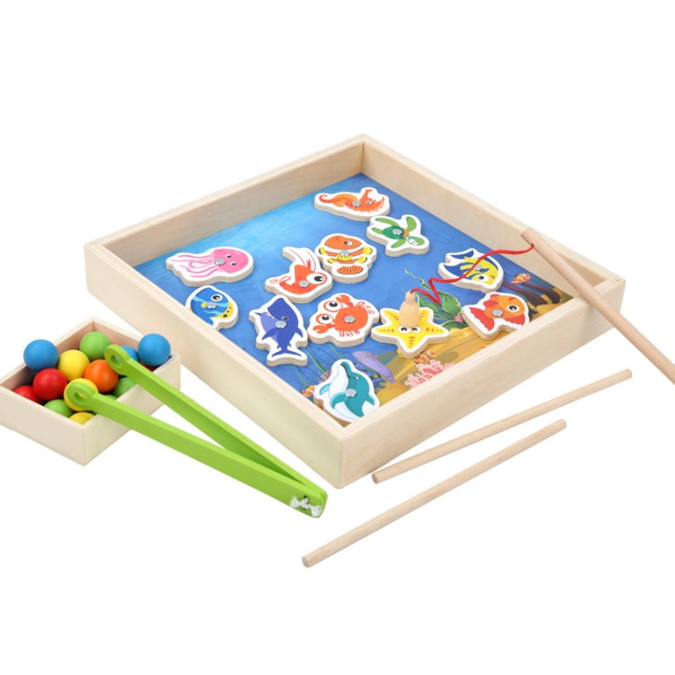 Wooden Children Early Education Toys Baby Clip Beads Magnetic Fishing Games Toy, Butterfly, Rabbit