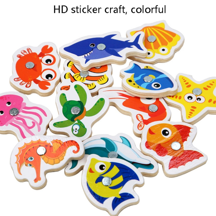 Wooden Children Early Education Toys Baby Clip Beads Magnetic Fishing Games Toy, Butterfly, Rabbit
