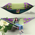 Outdoor Camping Mosquito-Proof Shade Hammock Parachute Cloth Printed Mosquito Net Hammock, Size: 270x140cm, 270x140cm Maple