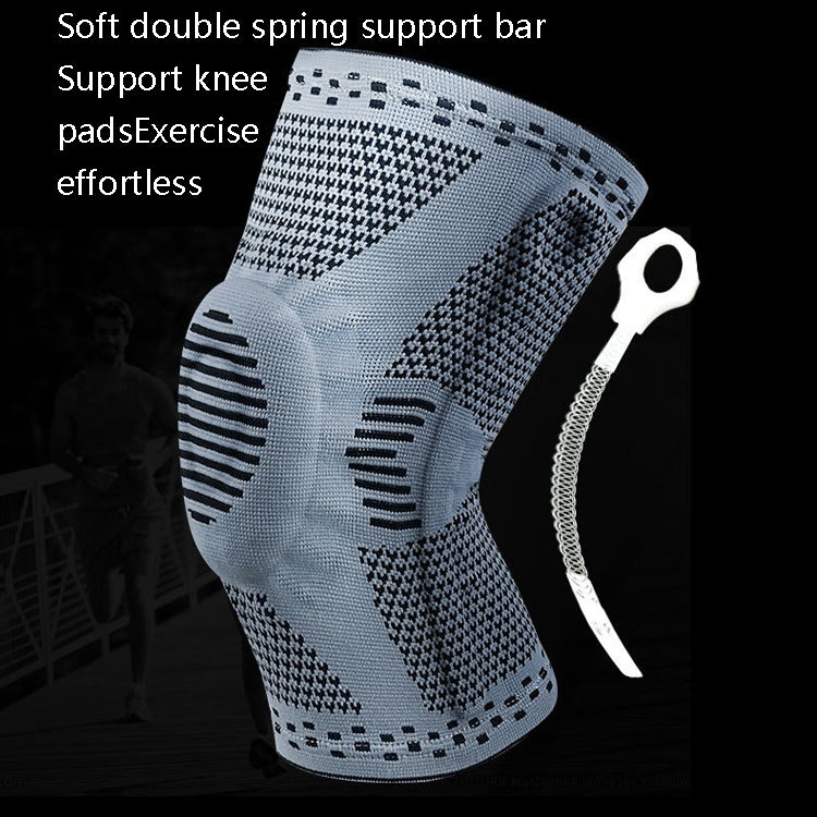 Sports Knee Pads Anti-Collision Support Compression Keep Warm Leg Sleeve Knitting Basketball Running Cycling Protective Gear, M, L, XL