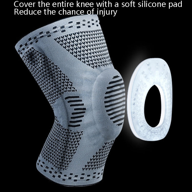 Sports Knee Pads Anti-Collision Support Compression Keep Warm Leg Sleeve Knitting Basketball Running Cycling Protective Gear, M, L, XL