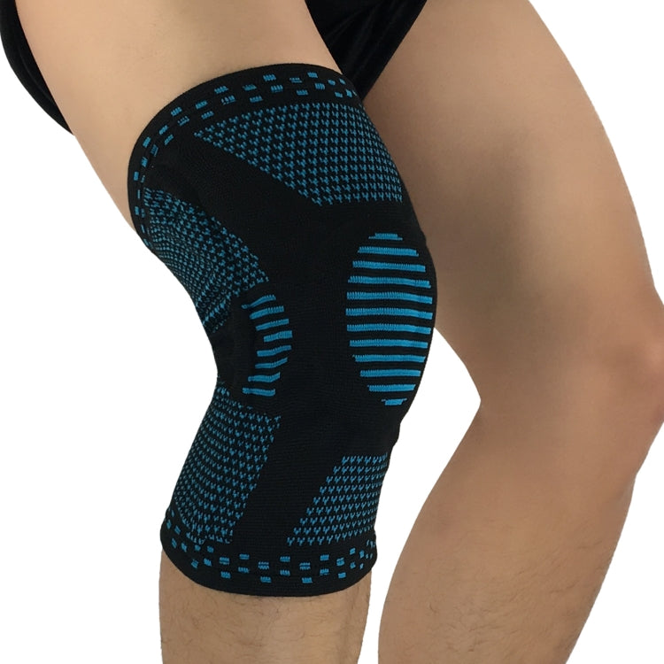 Sports Knee Pads Anti-Collision Support Compression Keep Warm Leg Sleeve Knitting Basketball Running Cycling Protective Gear, M, L, XL