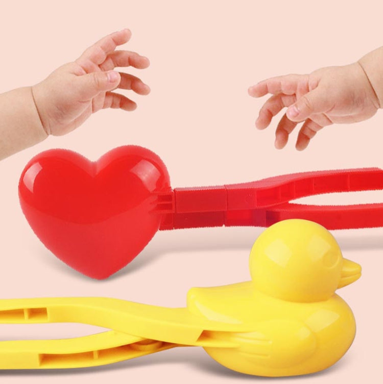 Children Winter Outdoor Snowball Clip Toy Parent-Child Snowball Fight Mold, Style:, 3 PCS Large Love