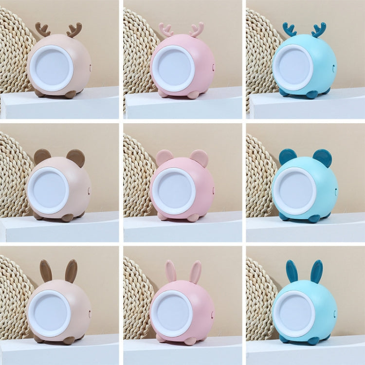 XY010 2 PCS Cute Pet Night Light LED Touch Dimming Dormitory Bedside Light, Pink Rabbit, Blue Rabbit, Brown Rabbit, Pink Bear, Blue Bear, Brown Bear, Pink Fawn, Blue Fawn, Brown Fawn