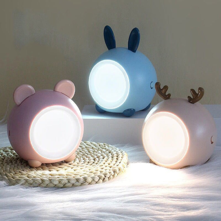 XY010 2 PCS Cute Pet Night Light LED Touch Dimming Dormitory Bedside Light, Pink Rabbit, Blue Rabbit, Brown Rabbit, Pink Bear, Blue Bear, Brown Bear, Pink Fawn, Blue Fawn, Brown Fawn