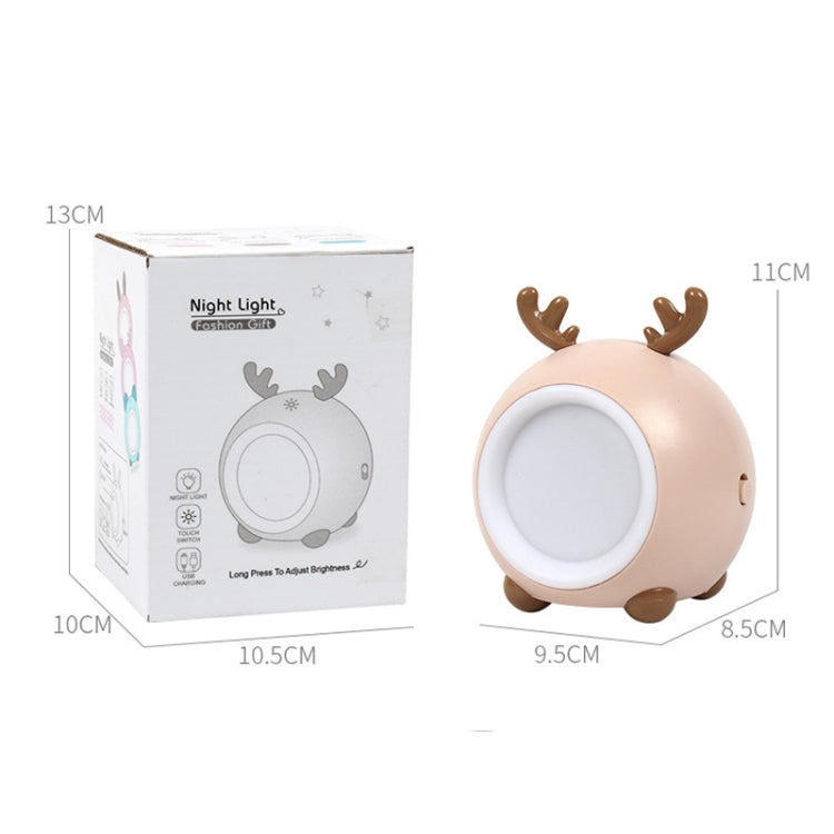 XY010 2 PCS Cute Pet Night Light LED Touch Dimming Dormitory Bedside Light, Pink Rabbit, Blue Rabbit, Brown Rabbit, Pink Bear, Blue Bear, Brown Bear, Pink Fawn, Blue Fawn, Brown Fawn