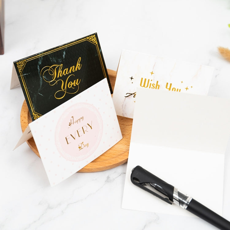 100 PCS Valentines Day Bronzing Greeting Card Flower Shop Birthday Thank You Card, Wish You All The Best, I Miss You Every Day, Thank You Very Much, I Keep You In My Heart Forever, Happy Every Day, Send You My Heart, Bright Future Happy Life           ...