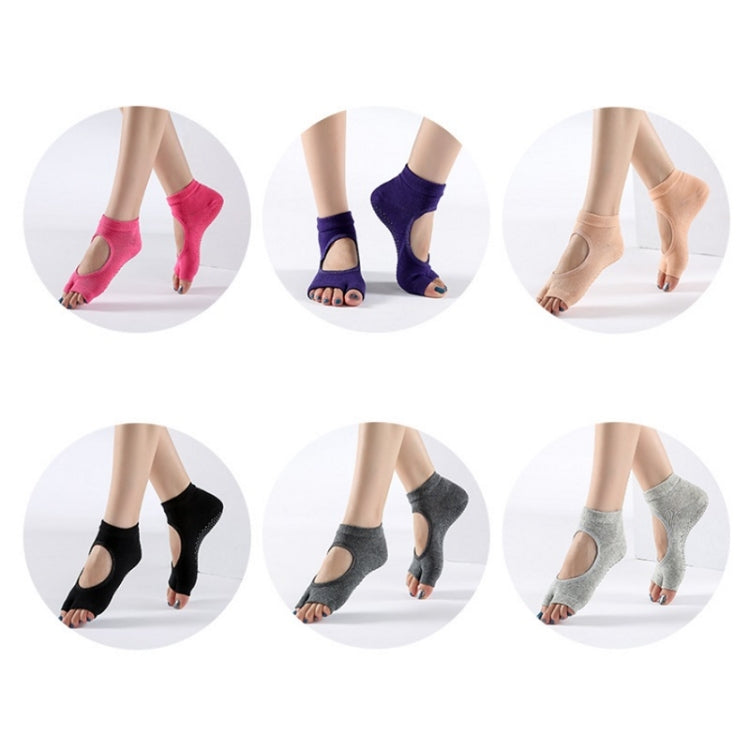 2 Pair Two-Toed Yoga Socks Clogs Socks Non-Slip Sports Cotton Socks, One Size