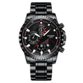 FNGEEN 5055 Men Waterproof Sports Fashion Stainless Steel Watch, Black Steel Black Surface, White Steel Black Surface, White Steel White Surface, Black Leather Black Steel Black Surface, Black Leather White Steel Black Surface                          ...