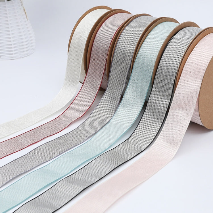 Starry Sky Cotton Ribbon Flower Wrapping Ribbon Baking Cake Bowknot Bandage Florist, Red, Green, Gray, Black, Off-white, Pink