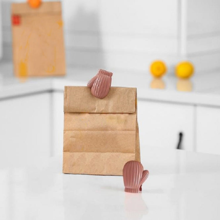 3Glove Shape Food Bag Holder Plastic Bag Sealing Clip Snack Sealing Clip, Glove Snack Sealing Clip(Red), Glove Snack Sealing Clip(Orange), Glove Snack Sealing Clip(Brown), Glove Snack Sealing Clip(Green)
