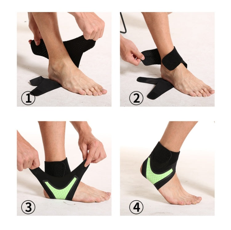 Neoprene Sports Ankle Support Ankle Compression Fixed Support Protective Strap, Left Foot (Black), Right Foot (Black), Left Foot (Green), Right Foot (Green), Left Foot (Purple), Right Foot (Purple)