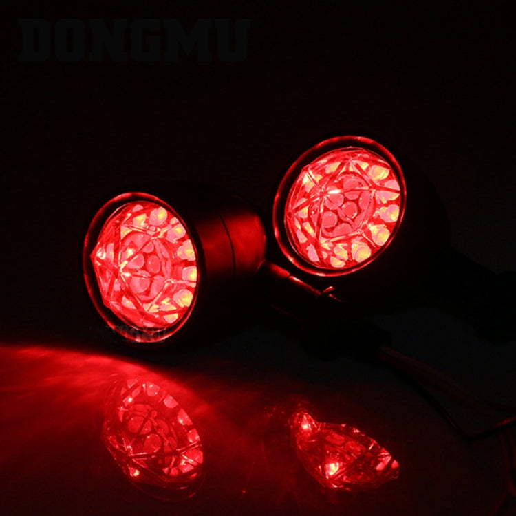 1pair Motorcycle Universal Retro LED Turn Signal Light, Universal Electroplating Shell, Universal Black Shell