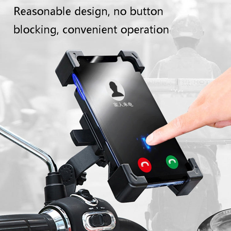 WHEEL UP Bicycle Automatic Bracket Motorcycle Mobile Phone Bicycle Navigation Rack, Upgrade-handlebar, Upgrade-Rearview Mirror