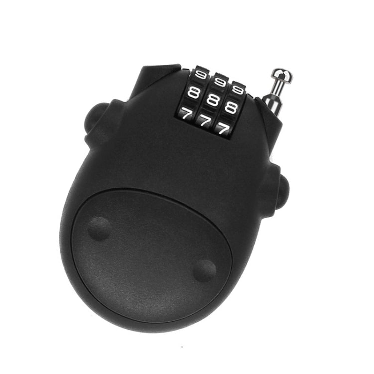Portable Bicycle Motorcycle Anti-Theft Lock Telescopic Wire Lock Cartoon Cow Password Lock, Cow Password Lock(Black), Cow Password Lock(Silver)