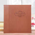 12-Inch 20-Page/40P Leather Cover Photo Album Commemorative Growth Book Retro Laminated Self-Adhesive DIY Photo Album, Red, Black, Brown