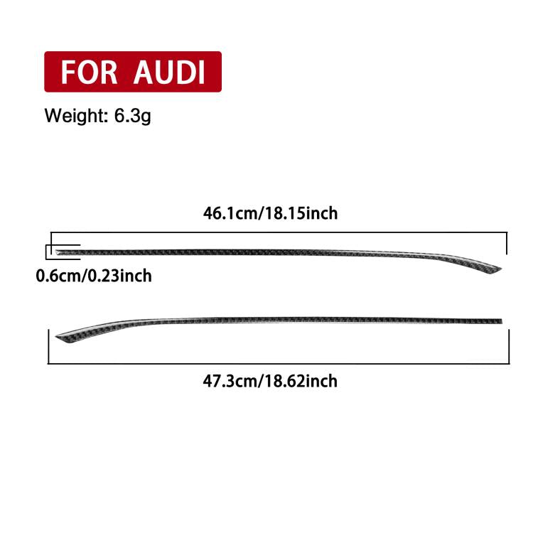 2pcs /Set Gear Shift Side Trim Stickers Right-Hand Drive For Audi A5 / A5L / S5 Avant / A5 Saloon / A6 Avant / A6L, Right-Hand Drive