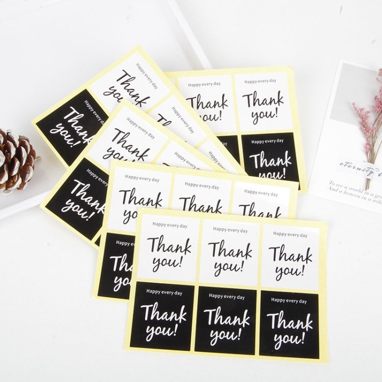 100 Pcks Thank You Moon Cake And Egg Yolk Pastry Sealing Sticker Packaging Box Sticker Decoration, Sealing Sticker